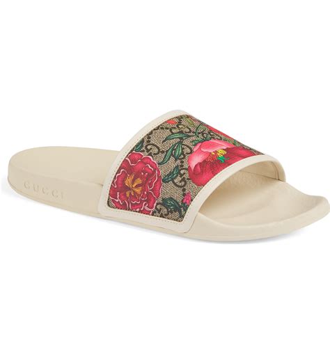 gucci floral sandals|Gucci slides nordstrom.